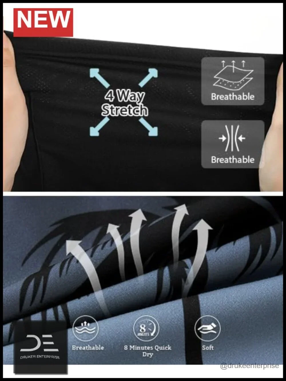 Men's Swim Trunks with Compression Liner 9